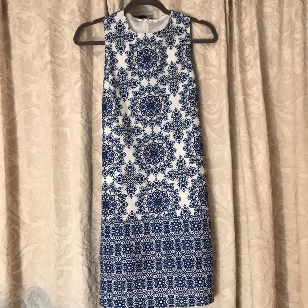Blue patterned dress